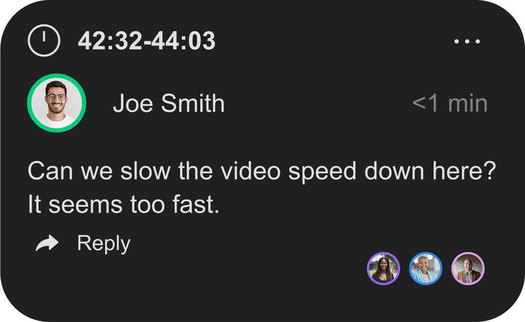 User comment example
