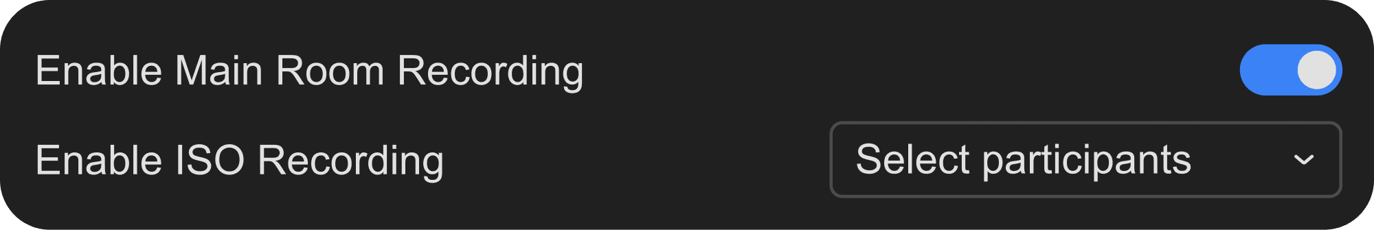 Enable main room recording